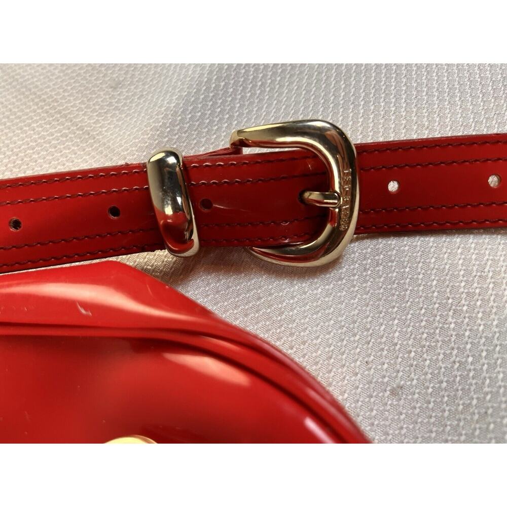 Ted Baker Red Patent Leather Medium Shoulder Bag - Picture 9 of 12